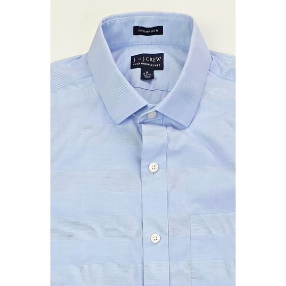 J. By J. Crew Flex Wrinkle Free Thompson Size Small 14-14.5 Blue Check Shirt - Picture 5 of 9